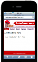 Auto Insurance Mobile Site Template 