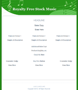 Royalty Free Stock Music Salespage Template 