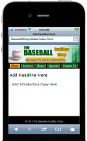 Baseball Shop Mobile Site Templa...