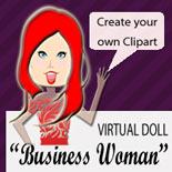 Business Woman Virtual Doll Clipart 