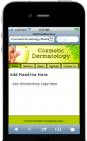 Cosmetic Dermatology Mobile Site Template 