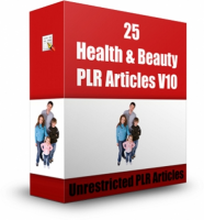 25 PLR Health & Beauty Articles V 10 