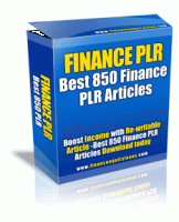 Best 850 Finance PLR articles