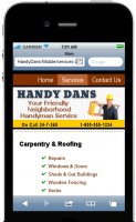 Handy Dan Mobile Site Template