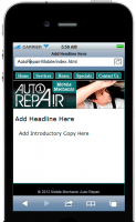 Auto Repair Mobile Site Template...